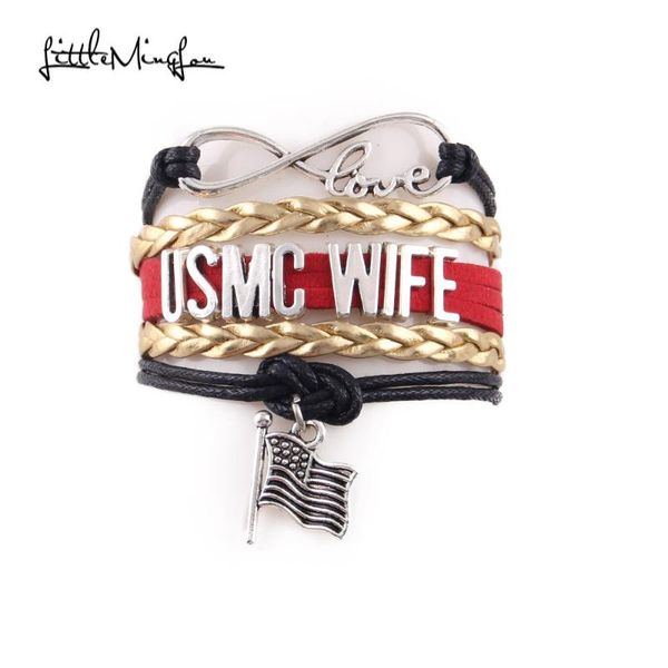 charm bracelets little minglou infinity love usmc wife bracelet us flag leather wrap & bangles for women jewelry gift, Golden;silver
charm bracelets little minglou infinity love usmc wife bracelet us flag leather wrap & bangles for women jewelry gift, Golden;silver
