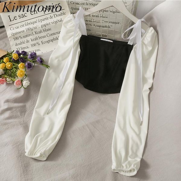 kimutomo new women elegant blouses puff sleeve patchwork casual ladies chic slash neck bow lace up feminina short fashion, White
kimutomo new women elegant blouses puff sleeve patchwork casual ladies chic slash neck bow lace up feminina short fashion, White