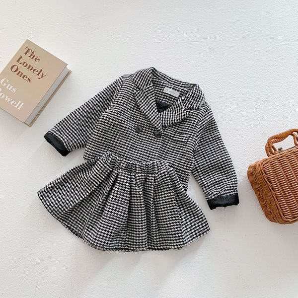 2020 autumn winter new arrival girls fashion houndstooth 2 pieces suit coat+skirt kids cotton-patted sets y1118, White
2020 autumn winter new arrival girls fashion houndstooth 2 pieces suit coat+skirt kids cotton-patted sets y1118, White