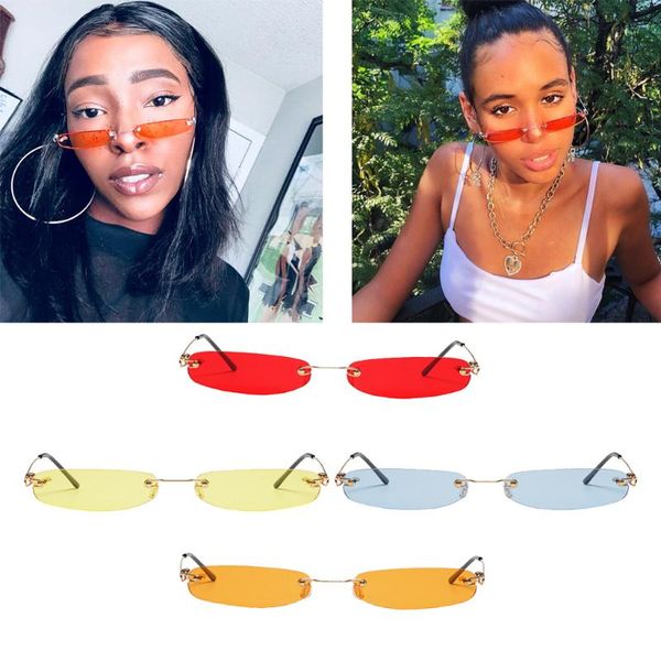 stylish small rimless sunglasses men women tiny narrow frameless summer beach vacation sun glasses shades, White;black
stylish small rimless sunglasses men women tiny narrow frameless summer beach vacation sun glasses shades, White;black