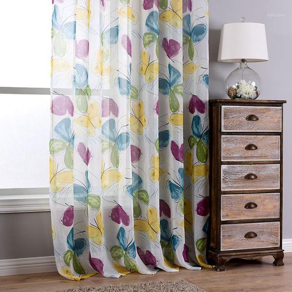 one panels pastoral style butterfly tulle curtains decorative room divider sheer window curtain living room printed drapes1
one panels pastoral style butterfly tulle curtains decorative room divider sheer window curtain living room printed drapes1