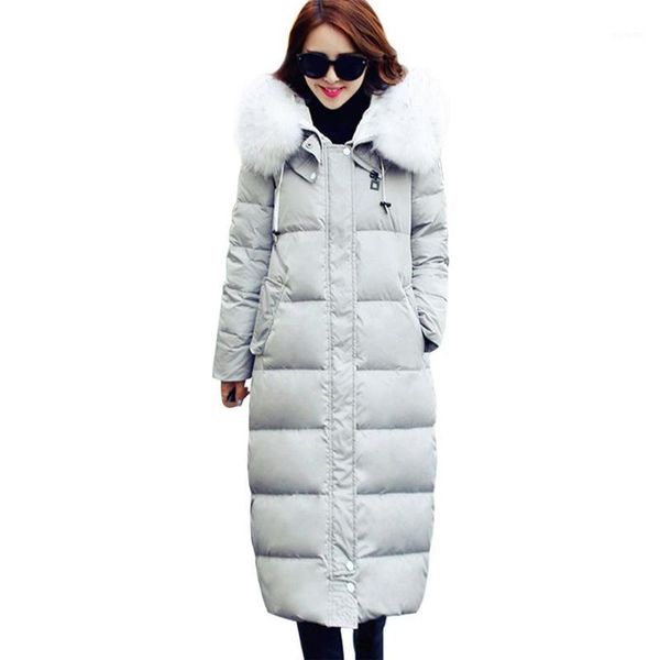 women's hooded thicken long down jacket 90% white duck down oversized white fleece collar lengthen pure jacket1, Black
women's hooded thicken long down jacket 90% white duck down oversized white fleece collar lengthen pure jacket1, Black