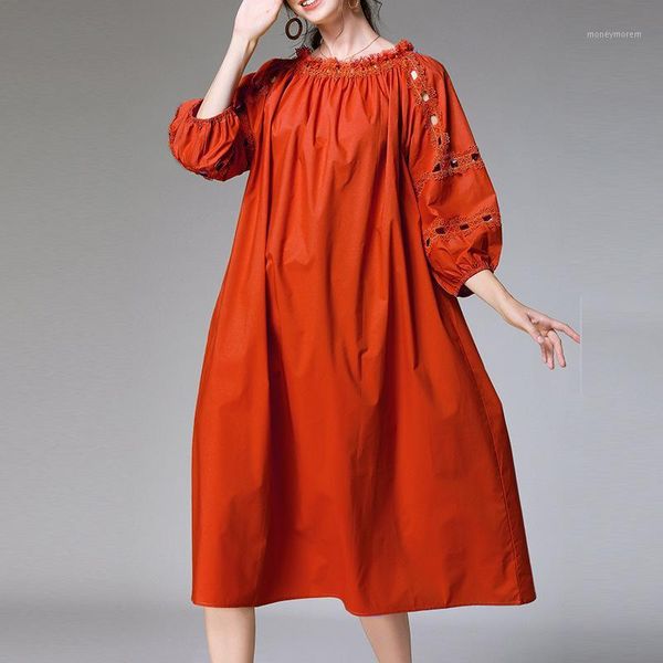 casual dresses plus size slash neck women loose dress hollow out lantern full sleeve with nice appliqué dress1, Black;gray
casual dresses plus size slash neck women loose dress hollow out lantern full sleeve with nice appliqué dress1, Black;gray