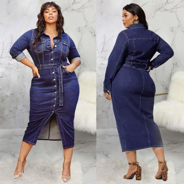 casual plus size women's dress large size long-sleeved button denim jacket dress winter dresses invincible1, Black;gray
casual plus size women's dress large size long-sleeved button denim jacket dress winter dresses invincible1, Black;gray