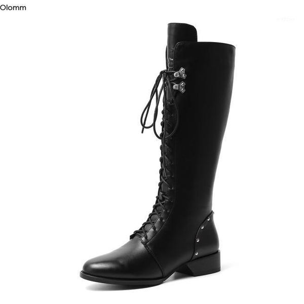 olomm women winter leather mid calf boots square low heels boots round toe elegant black party shoes women plus us size 4-10.51
olomm women winter leather mid calf boots square low heels boots round toe elegant black party shoes women plus us size 4-10.51