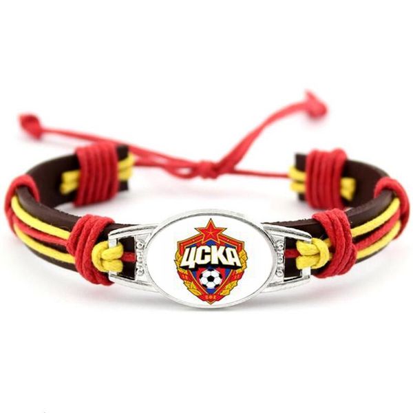 charm bracelets cska moscow soccer russian genuine leather bracelet charms & bangles fans hand braided jewelry, Golden;silver
charm bracelets cska moscow soccer russian genuine leather bracelet charms & bangles fans hand braided jewelry, Golden;silver