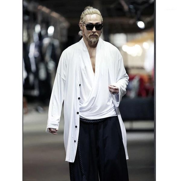 men's trench coats super long v-neck loose light and thin trend cardigan coat personality versatile fashion youth summer1, Tan;black
men's trench coats super long v-neck loose light and thin trend cardigan coat personality versatile fashion youth summer1, Tan;black