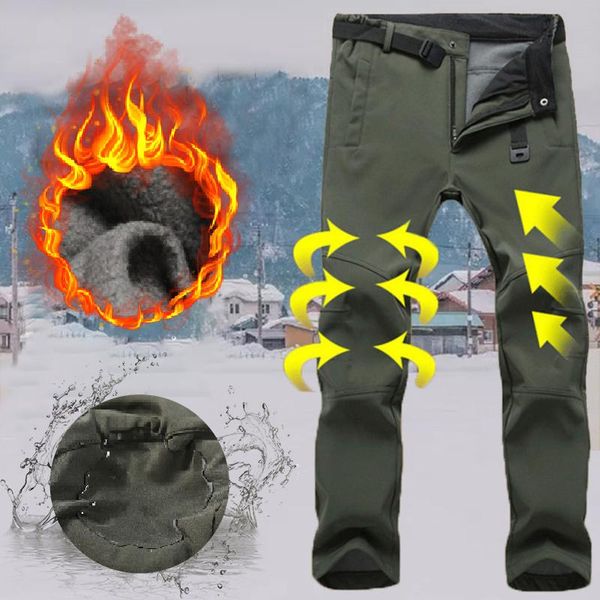 winter men windproof thick stretch ski pants male outdoor snow camping hiking pants fleece warm waterproof breathable trousers, Black
winter men windproof thick stretch ski pants male outdoor snow camping hiking pants fleece warm waterproof breathable trousers, Black