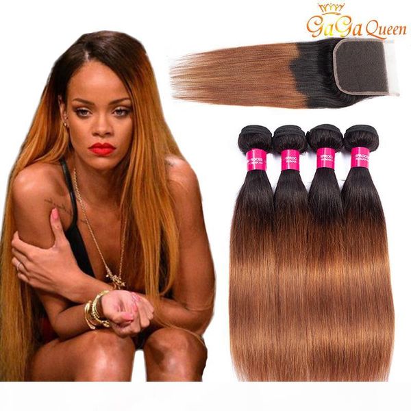new arrival 1b 30 brazilian straight hair bundles with closure ombre 4x4 lace closure with straight human hair bundles gagaqueen hair, Black;brown
new arrival 1b 30 brazilian straight hair bundles with closure ombre 4x4 lace closure with straight human hair bundles gagaqueen hair, Black;brown