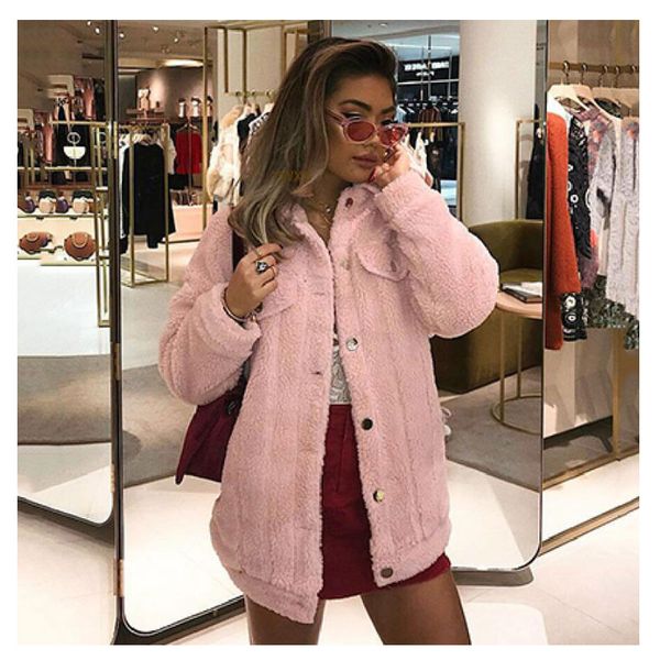 customized autumn and winter new european and american style solid color long-sleeved thick coat women's street casual all-match cardig, Black
customized autumn and winter new european and american style solid color long-sleeved thick coat women's street casual all-match cardig, Black