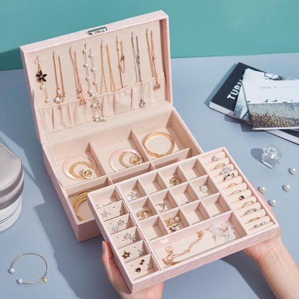 jewelry pouches, bags women portable makeup organizers travel cosmetic lipstick collection box necklaces earrings bracelet display accessori, Pink;blue
jewelry pouches, bags women portable makeup organizers travel cosmetic lipstick collection box necklaces earrings bracelet display accessori, Pink;blue