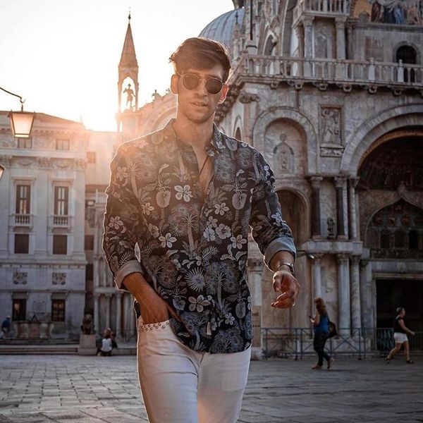 men's casual shirts men long sleeve floral print loose shirt male streetwear summer aumunu cardigan coat 2021 fashion, White;black
men's casual shirts men long sleeve floral print loose shirt male streetwear summer aumunu cardigan coat 2021 fashion, White;black