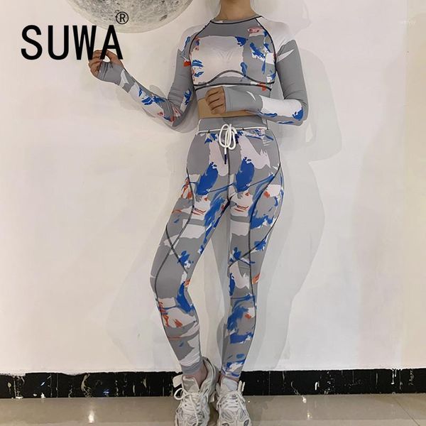 camouflage o neck long sleeve crop and tight pants 2 pieces set tight club party lady fashion high street tracksuits1, Gray
camouflage o neck long sleeve crop and tight pants 2 pieces set tight club party lady fashion high street tracksuits1, Gray