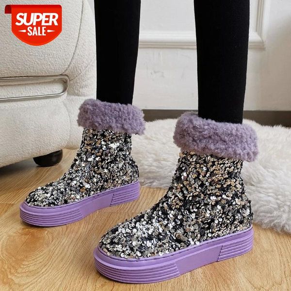 lucyever luxury sequins platform ankle boots for women 2020 thicken plush warm flat snow boots woman non slip winter shoes lady #2h5b, Black
lucyever luxury sequins platform ankle boots for women 2020 thicken plush warm flat snow boots woman non slip winter shoes lady #2h5b, Black