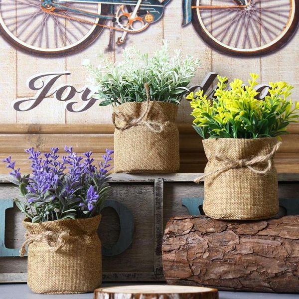 decorative flowers & wreaths creative rural plastic artificial bouquet lavender potted plant bonsai sack cloth for home party
decorative flowers & wreaths creative rural plastic artificial bouquet lavender potted plant bonsai sack cloth for home party