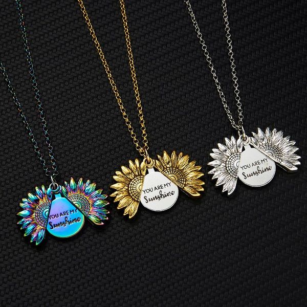 pendant necklaces vintage sunflower locket necklace bohemia female gold color open engrave letter you are my sunshine lover gift, Silver
pendant necklaces vintage sunflower locket necklace bohemia female gold color open engrave letter you are my sunshine lover gift, Silver