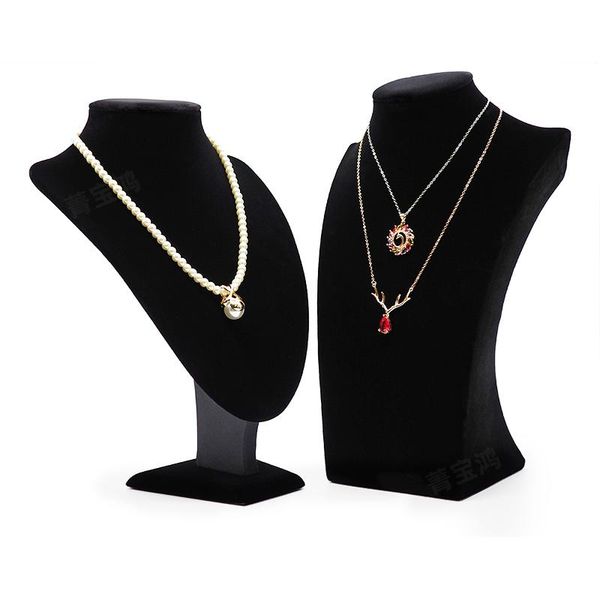 black velvet necklace bust chain hard display holder stand neck velvet easel, Pink;blue
black velvet necklace bust chain hard display holder stand neck velvet easel, Pink;blue
