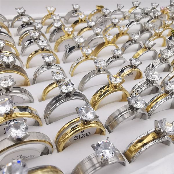 50pcs / pack rose gold silver crystal stone engagement ring fashion cubic zirconia women's ring jewelry
50pcs / pack rose gold silver crystal stone engagement ring fashion cubic zirconia women's ring jewelry
