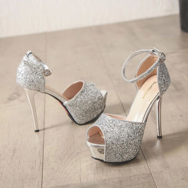 sequined cloth women sandals shoes high heel 13cm platform peep toe pumps shoes women wedding ankle strap ladies sandals #mp2r, Black
sequined cloth women sandals shoes high heel 13cm platform peep toe pumps shoes women wedding ankle strap ladies sandals #mp2r, Black