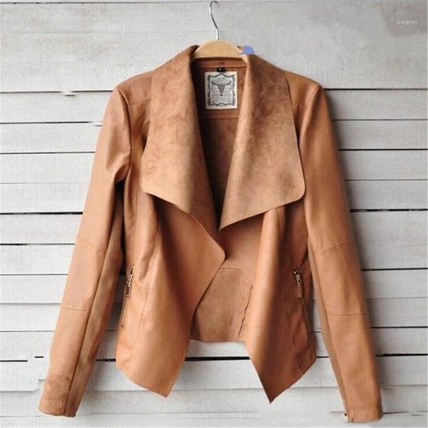 wholesale- 2016 new fashion autumn winter women brand faux soft leather long sleeve coat zipper design motorcycle pu jacket1, Black;brown
wholesale- 2016 new fashion autumn winter women brand faux soft leather long sleeve coat zipper design motorcycle pu jacket1, Black;brown