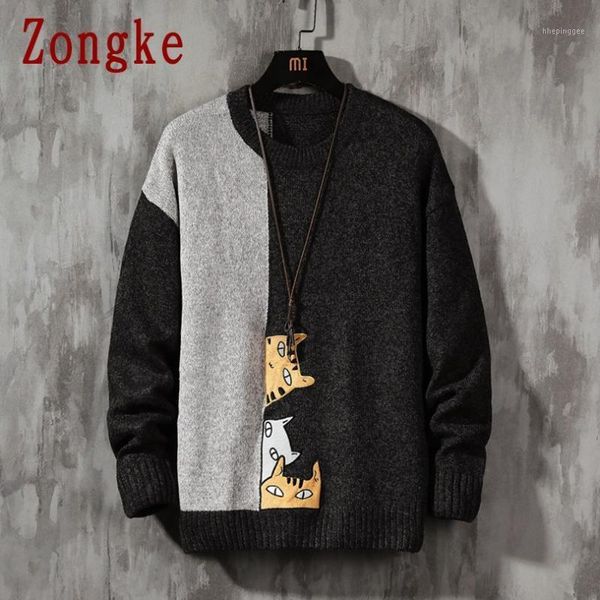 men's sweaters zongke cartoon cat knitted sweater men winter mens clothes pullover harajuku 2021 arrivals -3xl1, White;black
men's sweaters zongke cartoon cat knitted sweater men winter mens clothes pullover harajuku 2021 arrivals -3xl1, White;black