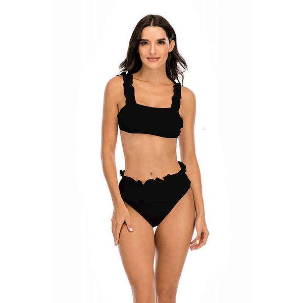 designer women's swimwear bikini 2022 swimsuit bikini solid color high waist pit strip bikini women's split swimsuit, White;black
designer women's swimwear bikini 2022 swimsuit bikini solid color high waist pit strip bikini women's split swimsuit, White;black