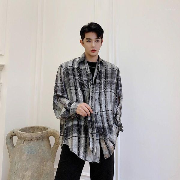 ewq / men's wear streetwear new korean style large size printed shirt tie decorative long lseeve oversize 2020 new 9y29731, White;black
ewq / men's wear streetwear new korean style large size printed shirt tie decorative long lseeve oversize 2020 new 9y29731, White;black