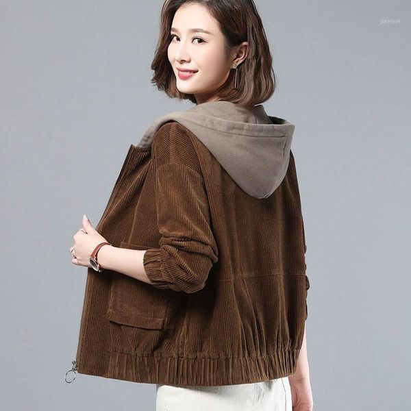 2020 spring autumn fashion new women's solid color corduroy hooded plus size loose long-sleeved loose casual jacket tide1, Black;brown
2020 spring autumn fashion new women's solid color corduroy hooded plus size loose long-sleeved loose casual jacket tide1, Black;brown