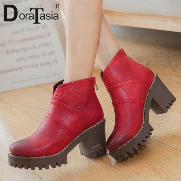 boots doratasia big size 32-43 ladies chunky high heels casual party retro women fashion platform ankle shoes woman, Black
boots doratasia big size 32-43 ladies chunky high heels casual party retro women fashion platform ankle shoes woman, Black