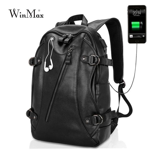 backpack arrival 2021 men fashion pu leather backpacks external usb charge lapbag headphone plug male antitheft rucksack
backpack arrival 2021 men fashion pu leather backpacks external usb charge lapbag headphone plug male antitheft rucksack