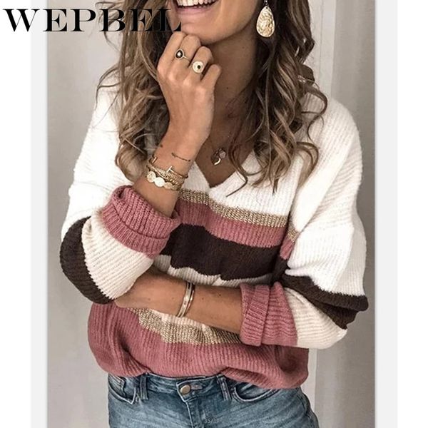 autumn winter women v neck striped knitted sweater casual loose patchwork pullover jumper plus size s-5xl q1210, White;black
autumn winter women v neck striped knitted sweater casual loose patchwork pullover jumper plus size s-5xl q1210, White;black