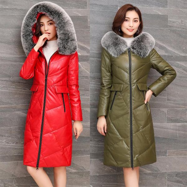 women's leather & faux jacket women 2021 winter fur collar duck coat womens plus size sheepskin genuine down jackets x66 yy522, Black
women's leather & faux jacket women 2021 winter fur collar duck coat womens plus size sheepskin genuine down jackets x66 yy522, Black