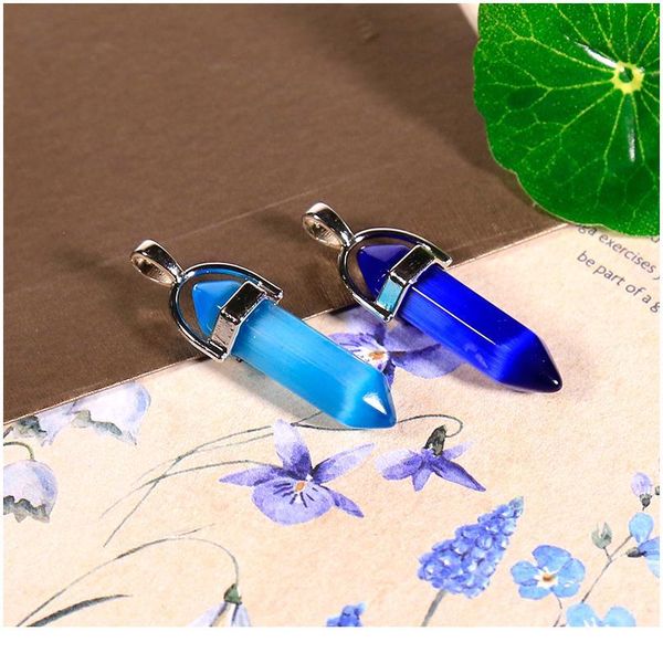 1pc fashion natural cat eye stone two pointed crystal points rose quartz amethyst home decoration necklace party jllwcy, Black
1pc fashion natural cat eye stone two pointed crystal points rose quartz amethyst home decoration necklace party jllwcy, Black