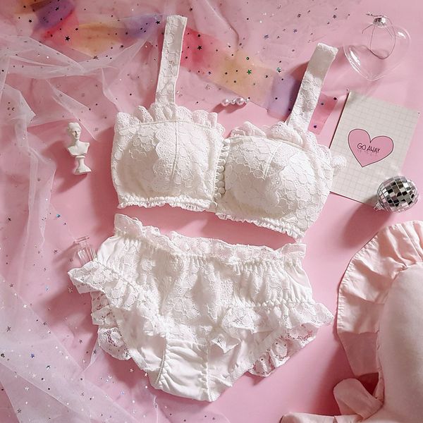 japanese underwear lolita luxurious retro lace fairy white button without steel ring bra suit with big chest and small bra gz-t5 c1211, Black;white
japanese underwear lolita luxurious retro lace fairy white button without steel ring bra suit with big chest and small bra gz-t5 c1211, Black;white