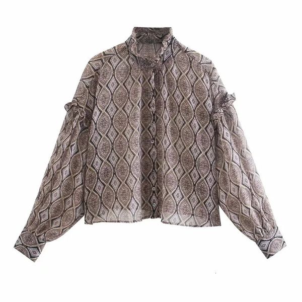 2021 new crop women vintage printed woman high neck long sleeve tulle ruffle chiffon blouse ladies loose casual a64l, White
2021 new crop women vintage printed woman high neck long sleeve tulle ruffle chiffon blouse ladies loose casual a64l, White