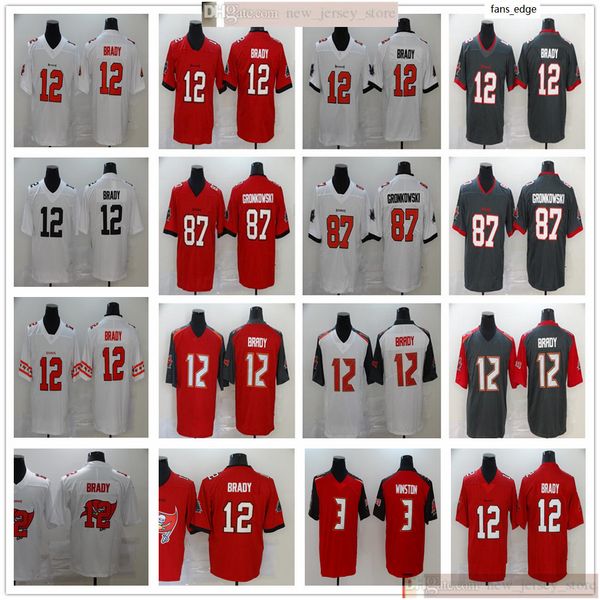 ncaa football 12 tom brady jerseys sewn 87 rob gronkowski 3 jameis winston jersey 2020 2021 new men white red blue grey gray, Black;red
ncaa football 12 tom brady jerseys sewn 87 rob gronkowski 3 jameis winston jersey 2020 2021 new men white red blue grey gray, Black;red