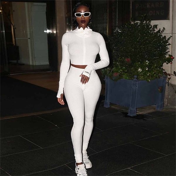 two piece autumn lucky label zipper up fitness bodycon jogger crop long pants fall women tracksuit set tweedelige y201128, White
two piece autumn lucky label zipper up fitness bodycon jogger crop long pants fall women tracksuit set tweedelige y201128, White