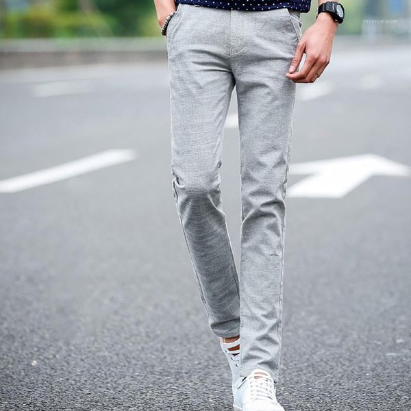 men fashion solid color light summer long pants straight leg slim flat trousers1, Black
men fashion solid color light summer long pants straight leg slim flat trousers1, Black