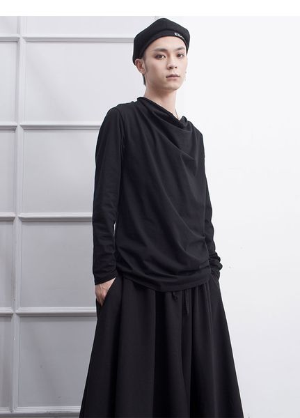 spring and summer 2020 korean new handsome fashion men's fashion fashion casual heap collar pleated bottomed long sleeve t-shirt, White;black
spring and summer 2020 korean new handsome fashion men's fashion fashion casual heap collar pleated bottomed long sleeve t-shirt, White;black