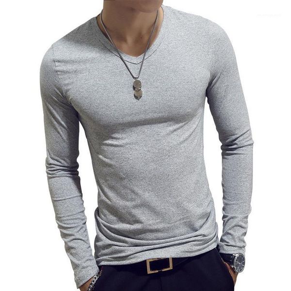 men's t-shirts men's elastic t-shirt v-neck long sleeve fashion t shirt 20211, White;black
men's t-shirts men's elastic t-shirt v-neck long sleeve fashion t shirt 20211, White;black