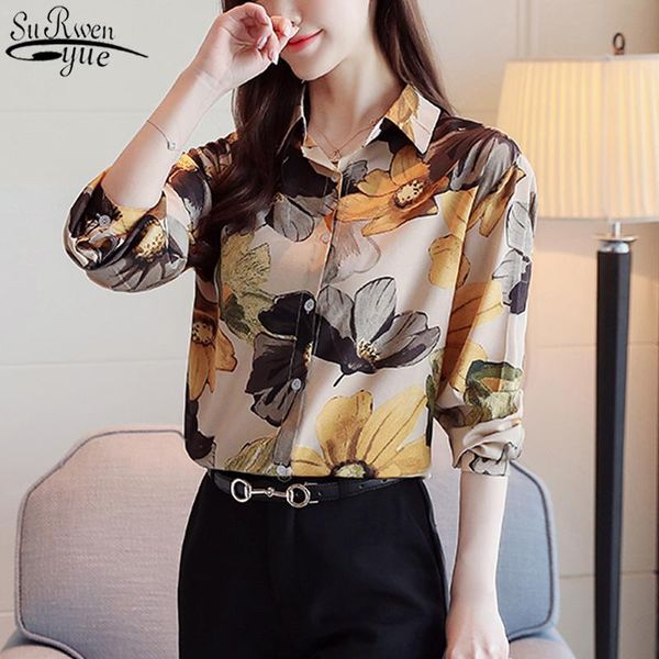 women's blouses & shirts 2021 printed chiffon blouse fall korean loose slim casual oil painting elegant lapel long sleeve women shirt b, White
women's blouses & shirts 2021 printed chiffon blouse fall korean loose slim casual oil painting elegant lapel long sleeve women shirt b, White