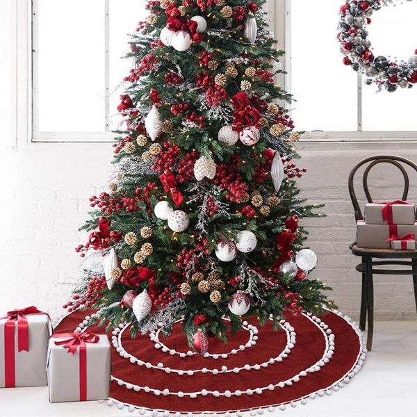 cilected 120cm white ball lace christmas tree skirt red burlap tree bottom dress up apron carpet christmas decoration mat1
cilected 120cm white ball lace christmas tree skirt red burlap tree bottom dress up apron carpet christmas decoration mat1