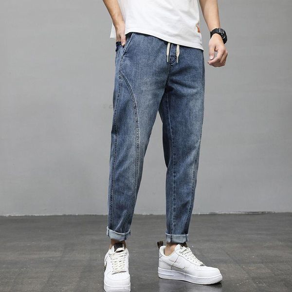 men's jeans fashion classic blue plus size harem pants elastic straight loose trousers
men's jeans fashion classic blue plus size harem pants elastic straight loose trousers