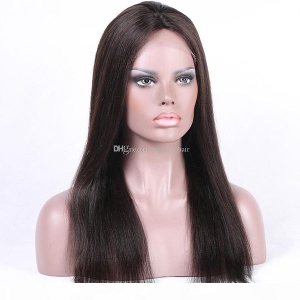 my queen siwss lace front wigs silk straight european virgin human hair full lace wigs 150% density with baby hair, Black;brown
my queen siwss lace front wigs silk straight european virgin human hair full lace wigs 150% density with baby hair, Black;brown