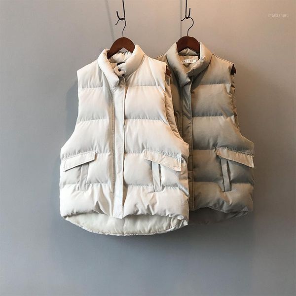 cotton coat outwear winter vest thick section keep warm vest coat turn-down collar solid cold season women's clothing1, Black;white
cotton coat outwear winter vest thick section keep warm vest coat turn-down collar solid cold season women's clothing1, Black;white