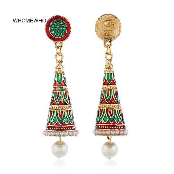 dangle & chandelier merry christmas xmas enamel cone pearl jhumki earrings women vintage tribal minimalist jewelry wedding party accessory, Silver
dangle & chandelier merry christmas xmas enamel cone pearl jhumki earrings women vintage tribal minimalist jewelry wedding party accessory, Silver