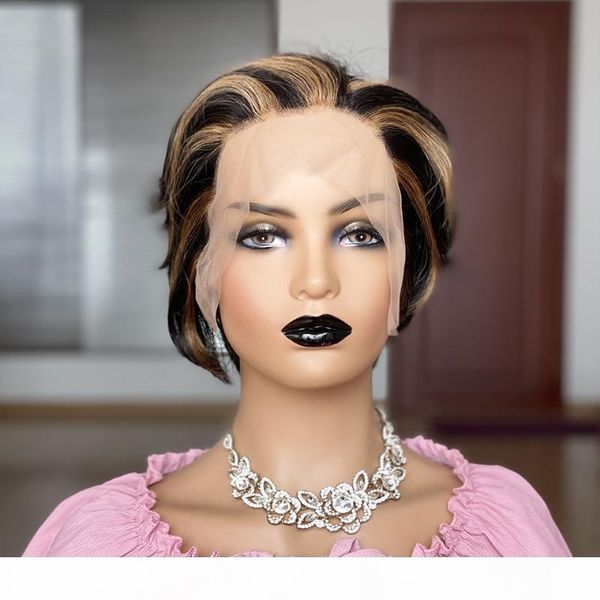 highlight 13x4 bob lace front human hair wigs brazilian straight hair high pixie cut wigs 150% remy short p1b 30 color, Black;brown
highlight 13x4 bob lace front human hair wigs brazilian straight hair high pixie cut wigs 150% remy short p1b 30 color, Black;brown