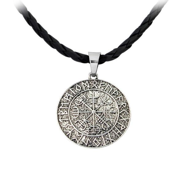 pendant necklaces valknut pagan amulet vegvisir viking wax cord scandinavian norse jewelry runes necklace gift for man, Silver
pendant necklaces valknut pagan amulet vegvisir viking wax cord scandinavian norse jewelry runes necklace gift for man, Silver