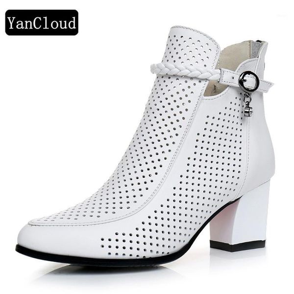 boots fashion women's genuine leather shoes summer cutout platform ankle 2021 square medium heel short women1, Black
boots fashion women's genuine leather shoes summer cutout platform ankle 2021 square medium heel short women1, Black