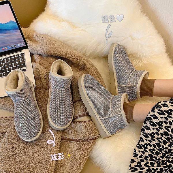 snow boots women's fashion plus velvet platform boots 2020 winter new warm short tube comfortable rhinestone bread shoes c1120, Black
snow boots women's fashion plus velvet platform boots 2020 winter new warm short tube comfortable rhinestone bread shoes c1120, Black